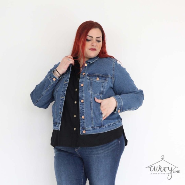 GIACCA JEANS CROP CURVY