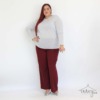 PANTALONE TAILLEUR BURGUNDY - immagine 2