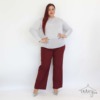 PANTALONE TAILLEUR BURGUNDY - immagine 3